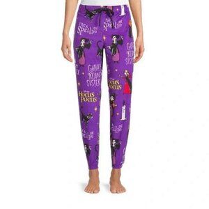 Disney Womens HOCUS POCUS Pajama Lounge Jogger Pants with Pockets Size M Purple